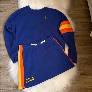 Polo by Ralph Lauren Kids Blue and Orange Matching Set
